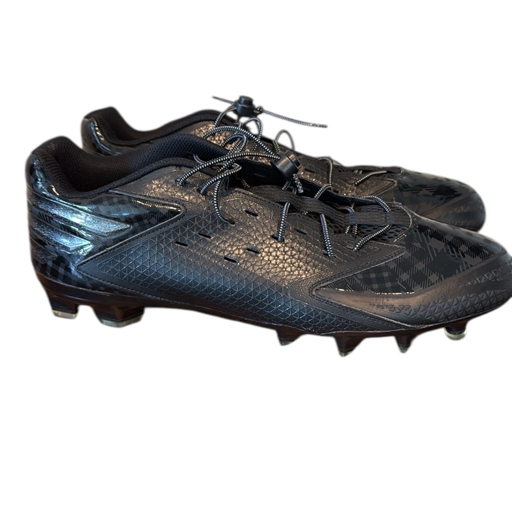 Adidas Cleats Men's Black On Black Ironskin Football Cleats Size 15 NWOB